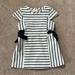 Habitual girl dress striped white navy blue bows details nautical classic 12m